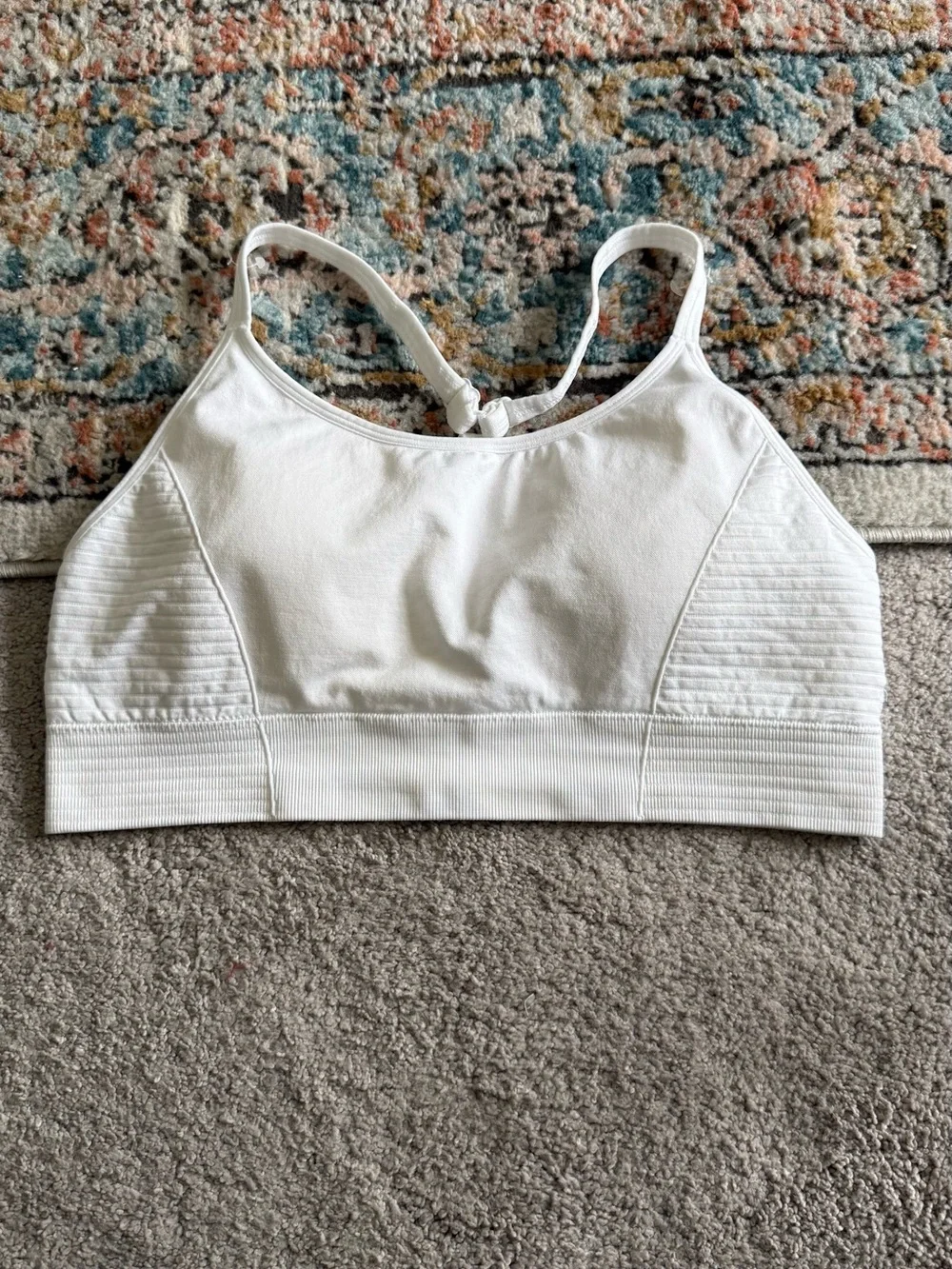 NWOT- Marika White Racerback Sports Bra